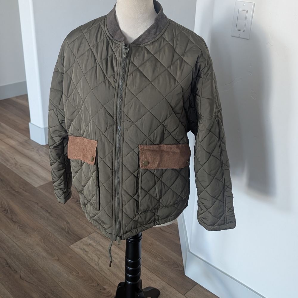 Amazon Essentials Olive Bomber Jacket - image 5